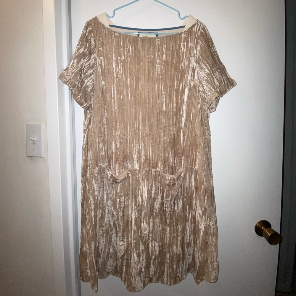 Anthropologie Champagne T-shirt Dress Size S